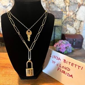 Louis Vuitton lock and key set.